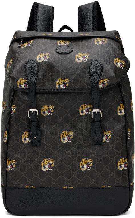 gucci black backpack tiger